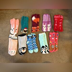 10 Pairs of Worn Fuzzy Socks